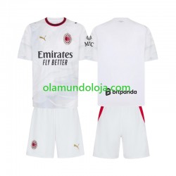 Camisola AC Milan Criança Equipamento Segundo 2026-2027 Manga Curta